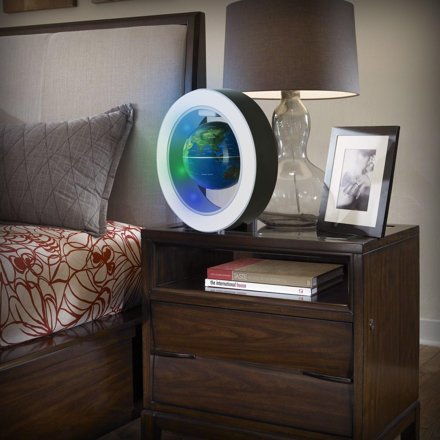 Senders Floating Globe with LED Lights Magnetic Levitation Floating Globe World Map for Desk Decoration (Blue) - Image 8
