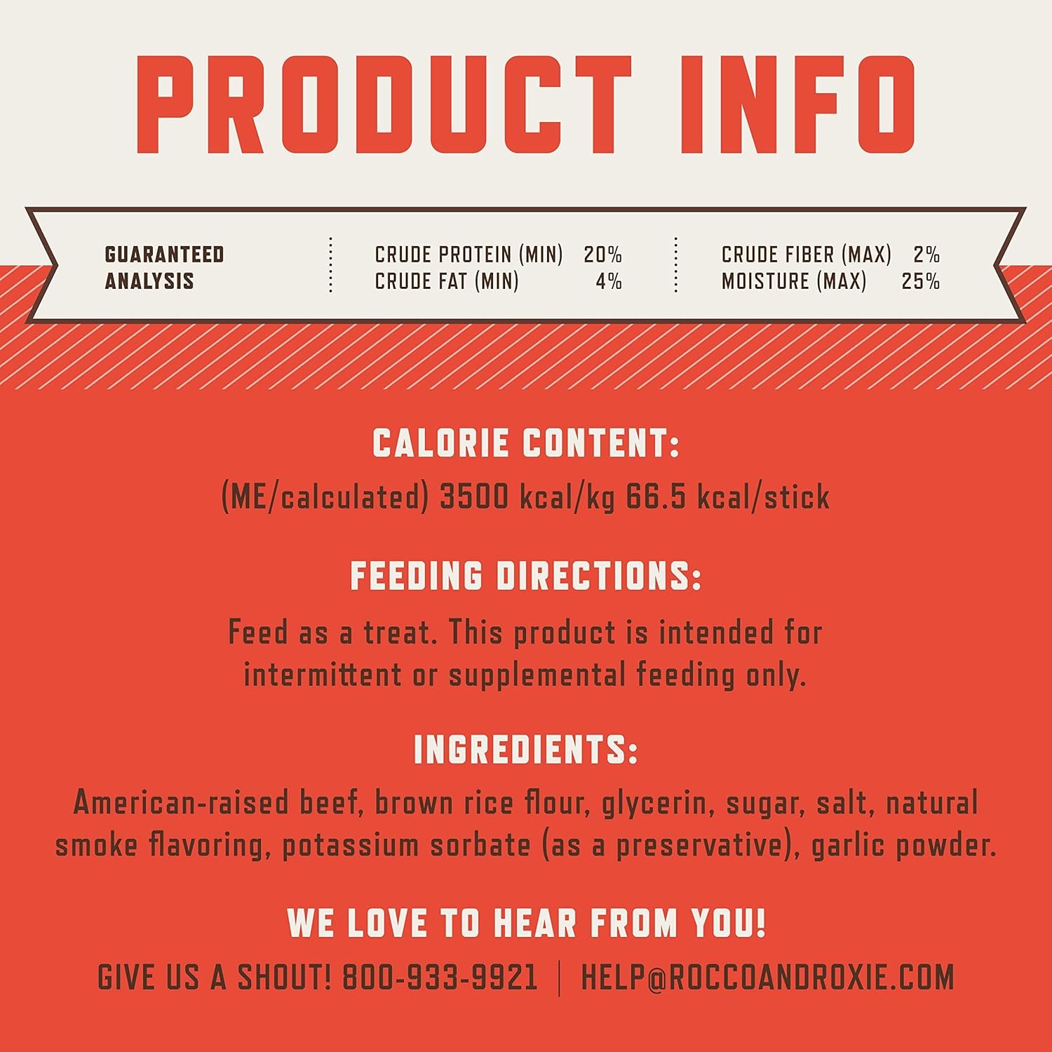 Rocco & Roxie Dog Treats for Small, Medium & Large Breed - Soft Treats for Senior Dogs & Puppies - Beef Jerky Dog Sticks - Best Dog Training Puppy Treats & Snacks for Happy, Healthy Dogs - 1lb - Image 6