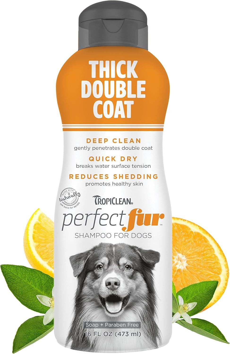 TropiClean Perfect Fur Dog Shampoo for Shedding Control & Deep Conditioning for Breeds with Thick Double Coats | 16 oz - Image 2