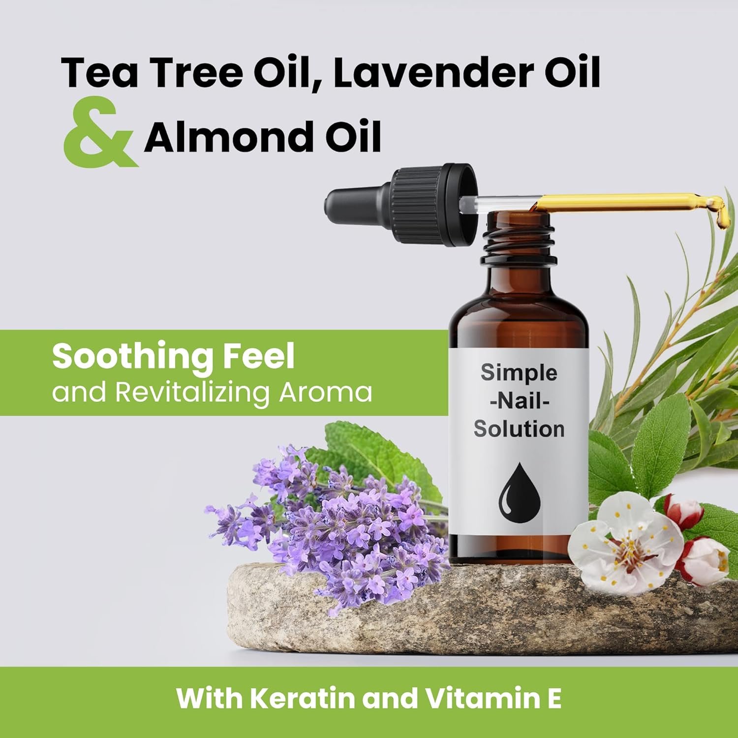 Tea Tree, Vitamin E, Keratin/Nail Growth, Strengthener and Repair/Revitalizing Cuticle Oil - Image 3