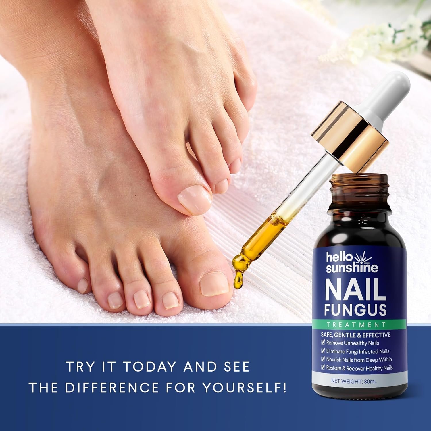 Toenail Fungus Treatment Extra Strength: Toenail Fungus Treatment - Toe Nail Fungus Treatments - Nail Fungus Treatment Extra Strength - Nail Renewal Liquid for Damaged and Discolored Nails (1 FL OZ) - Image 6