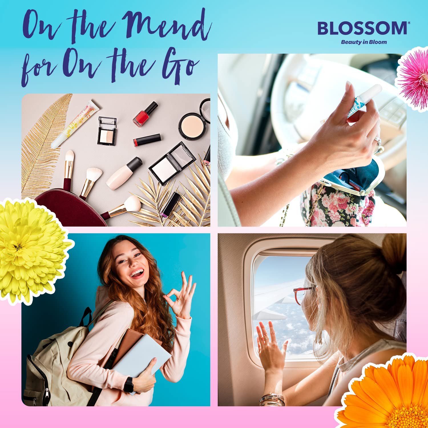 Blossom On the Mend Portable Cuticle Oil Tube for Travel with Brush Tip, Scented + Portable, Infused with Real Flowers, 0.34 fl. oz/10ml, Honeysuckle - Image 6