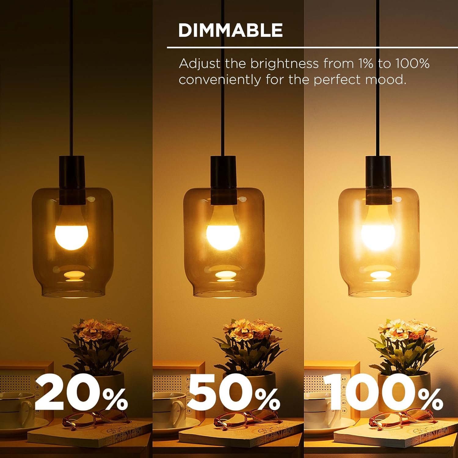 A19 Color Changing Light Bulbs - 2-Pack, Dimmable, Compatible with Alexa and Google Assistant - Image 6