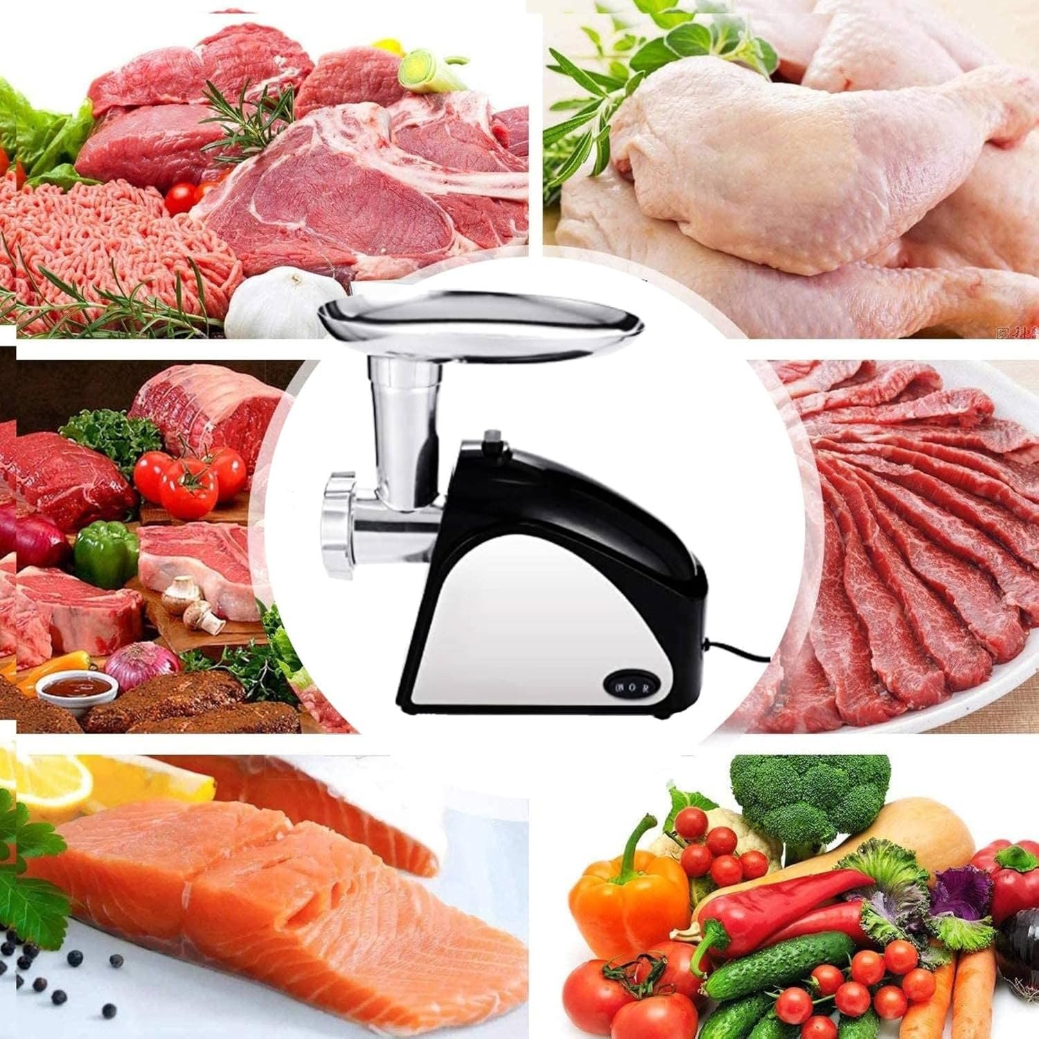 Homdox Electric Meat Grinder Heavy Duty, 2000W Meat Mincer with 3 Grinding Plates and Sausage Stuffer Tubes for Home Use &Commercial, ETL Approved, Upgrade Model - Image 8