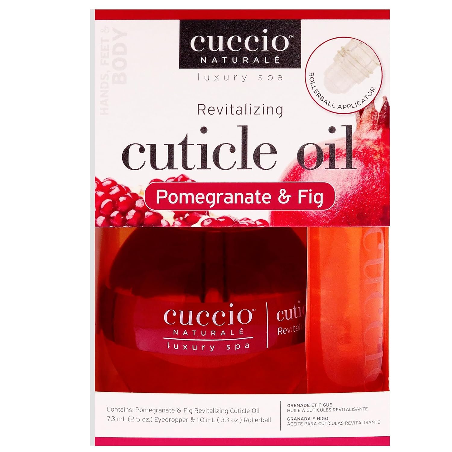 Cuccio Naturale Cuticle Revitalizing Oil Set - Provides Intense Hydration - Replenishes And Strengthens Nails - Promotes Healthy Skin - Easy To Use Rollerball Applicator - Pomegranate And Fig - 2 Pc - Image 2