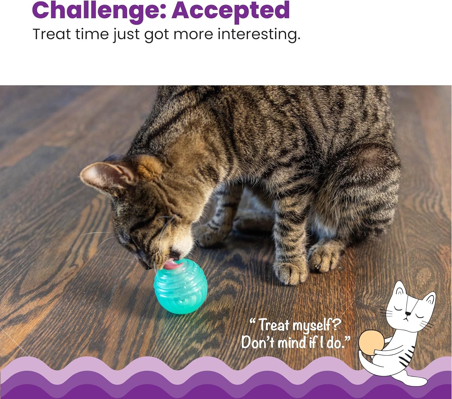 Catstages Ball Treat Stuffer Interactive Cat Toy, Green - Image 3