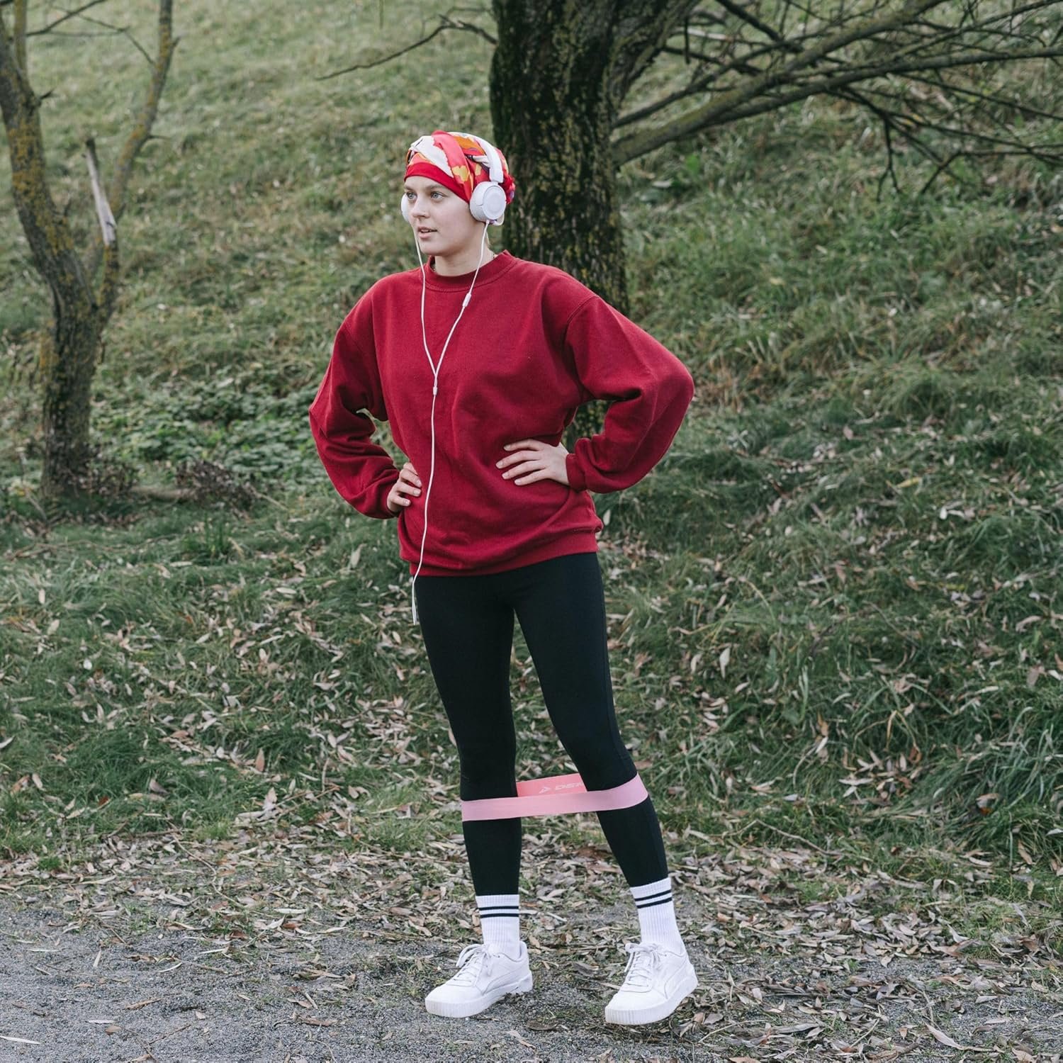 Premium Latex Free Resistance Bands for Working Out - Set of 5 + Carrying Bag | Non Latex Mini Loop Workout Bands Resistance for Women and Men | Physical Therapy, Legs Exercise and Pilates - Image 6