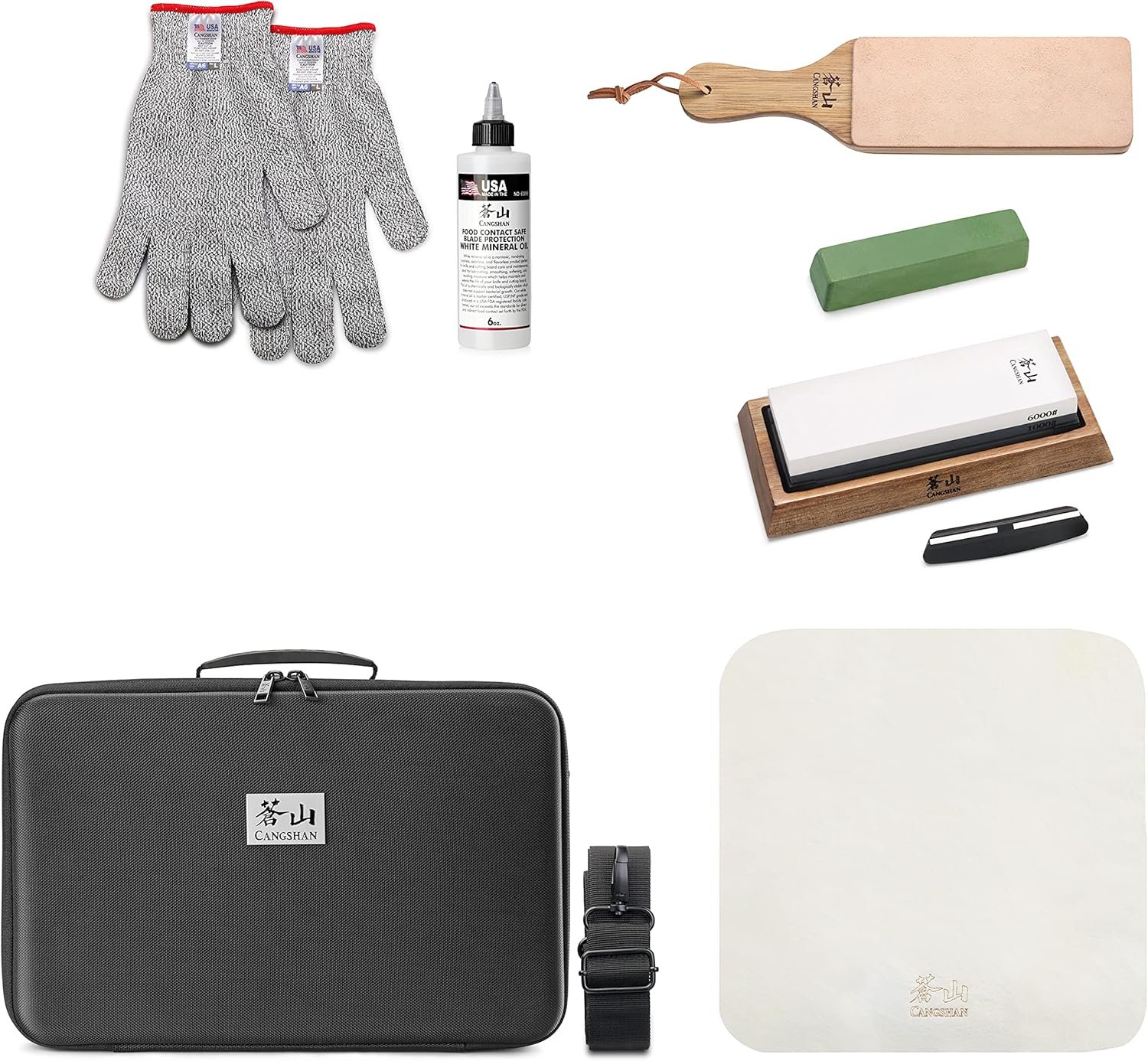 Cangshan 1026757 7-Piece Kitchen Knife Care & Sharpening Kit - Image 2