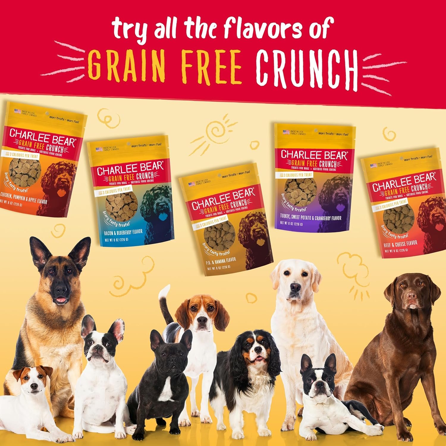 Charlee Bear Grain Free Crunch Dog Treats, Bacon & Blueberry Flavor, 8 oz - Image 11