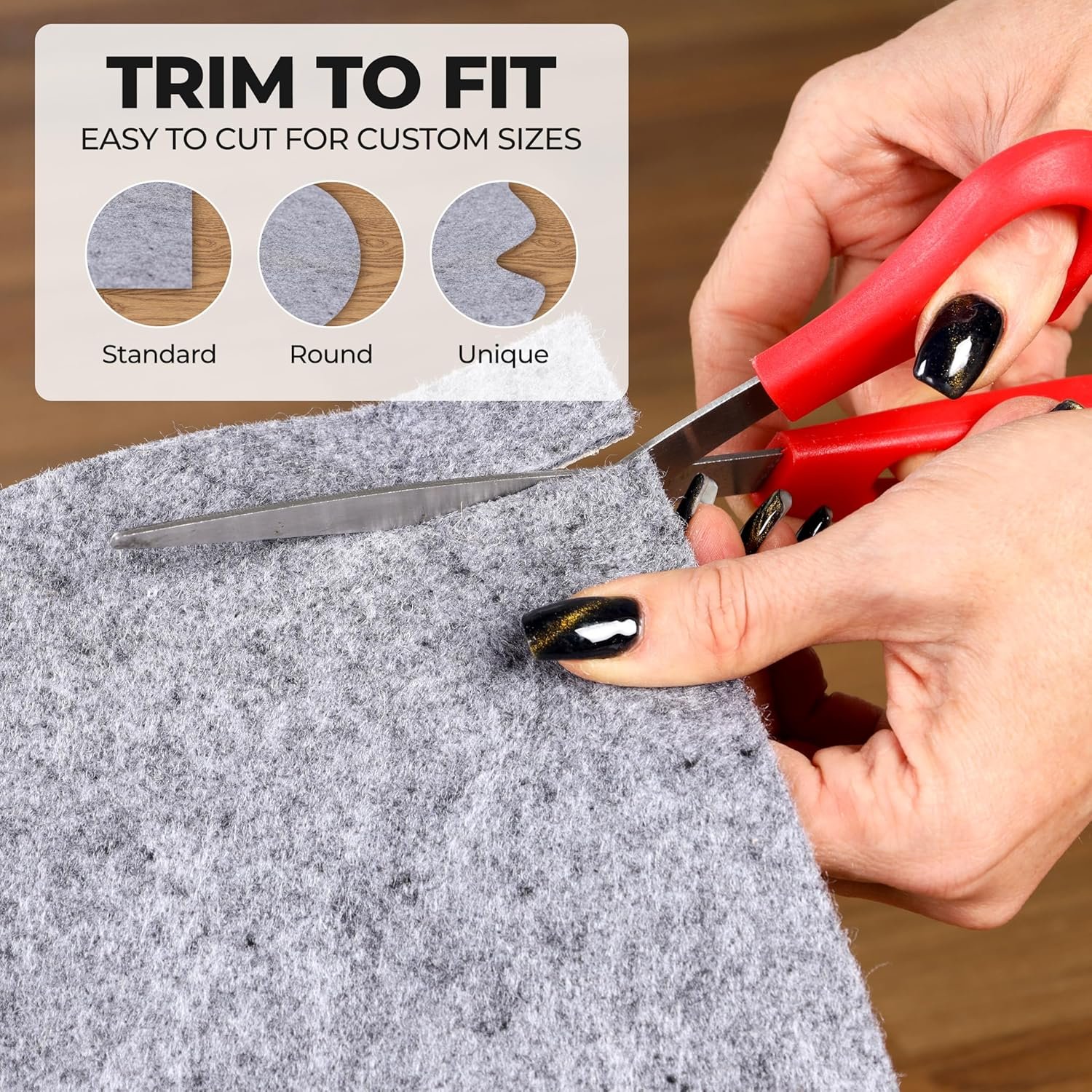 Superior Indoor Area Rug Pad, Non-Slip, Non-Skid, Floor Protector, Hardwood and Tile Floor Padding, Furniture Protector Pad, Carpet Gripper Mat, Felt and Rubber Rug Grip, Lima Collection, 2' 7" x 10' - Image 6