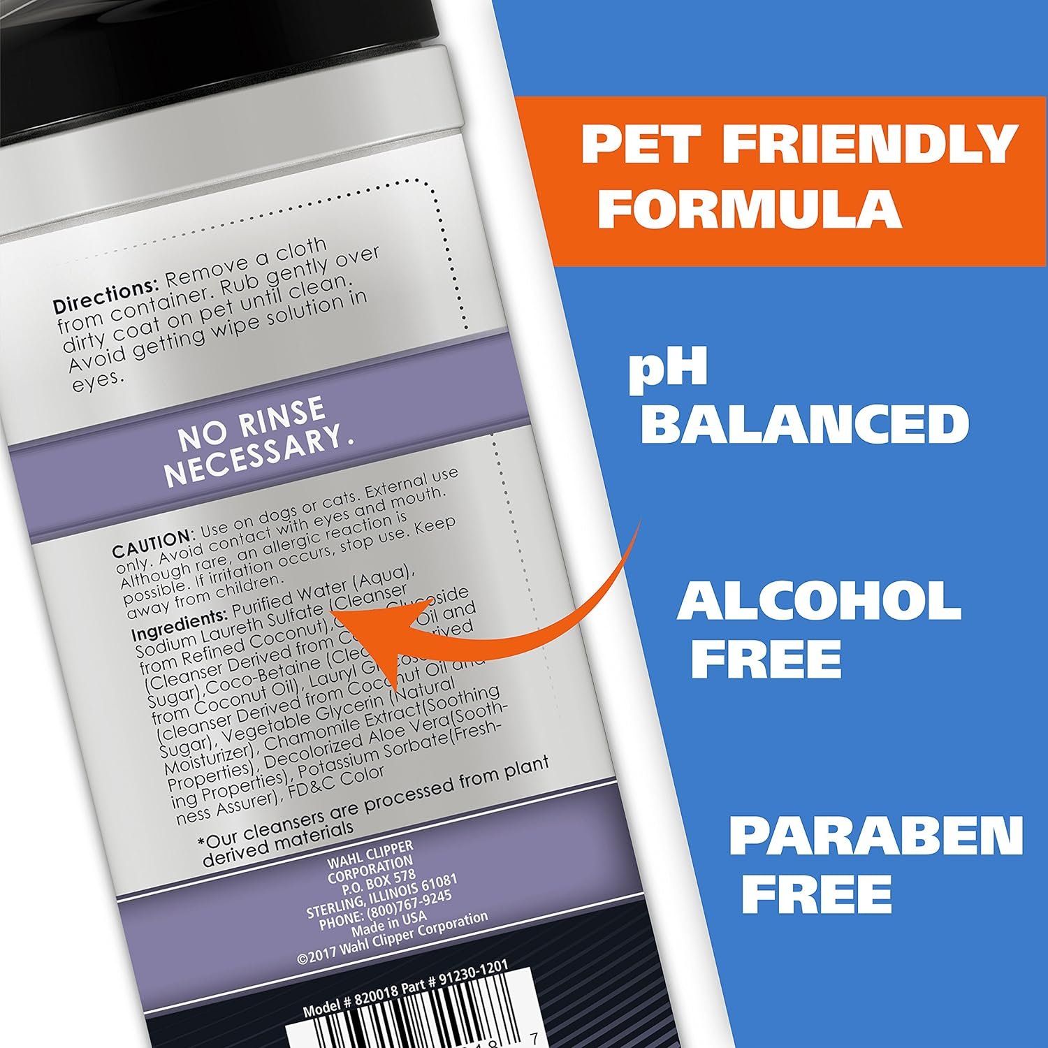Wahl USA Pet Refresh Lavender Cleaning Wipes for All Dog Breeds - Use on Ears, Nose, Paws, Bottom, & Sensitive Areas - 50 Wipes - 820018A - Image 4