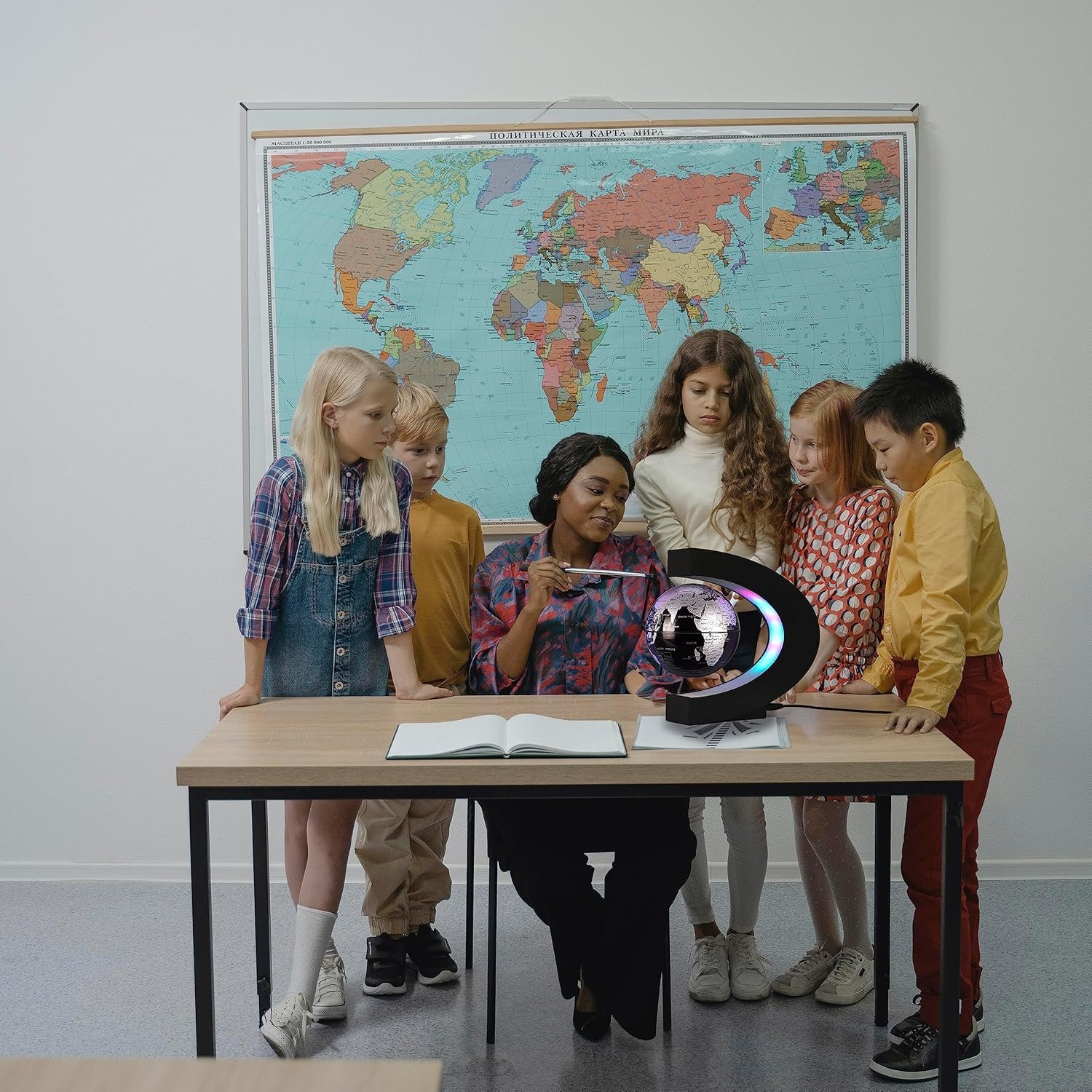 Magnetic Levitation Floating Globe with LED Light Anti Gravity Levitating World Globe Office Desk Gadgets Decor Accessories Birthday Unique Gifts Men Kids Teacher Boss - Image 7