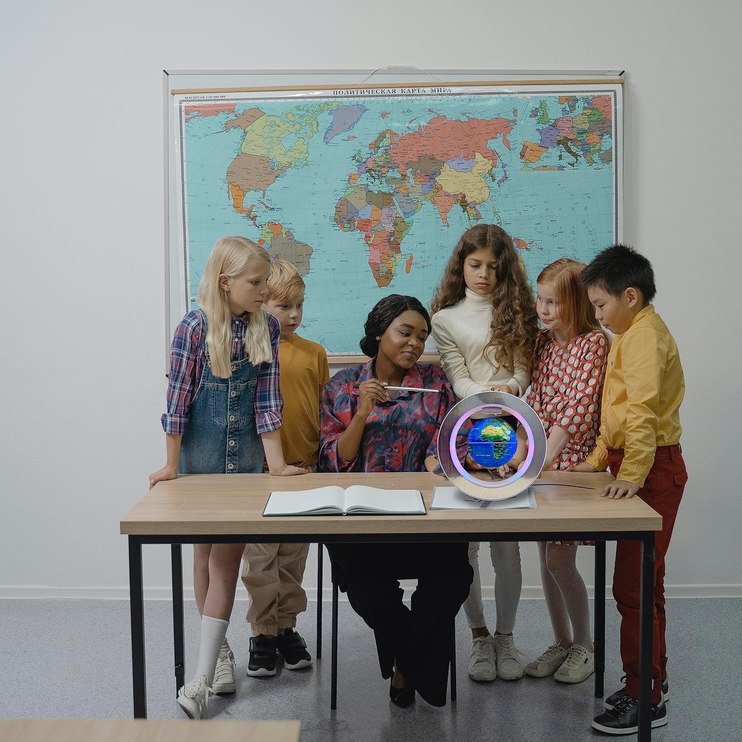 Magnetic Levitation Floating Globe with LED Light Anti Gravity Levitating World Map Office Home Desk Gadgets Decor Accessories Birthday Unique Gifts Men Kids Teacher Boss - Image 5