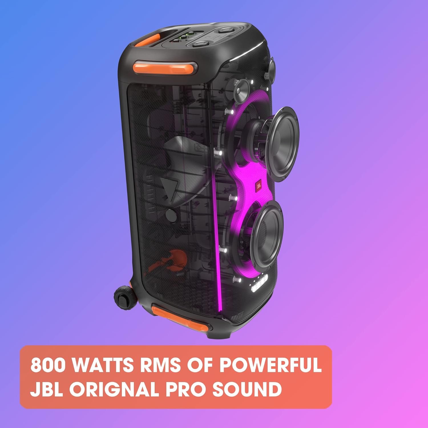 JBL PartyBox 710 -Party Speaker with Powerful Sound, Built-in Lights and Extra Deep Bass & Charge 4 - Waterproof Portable Bluetooth Speaker - Black - Image 4