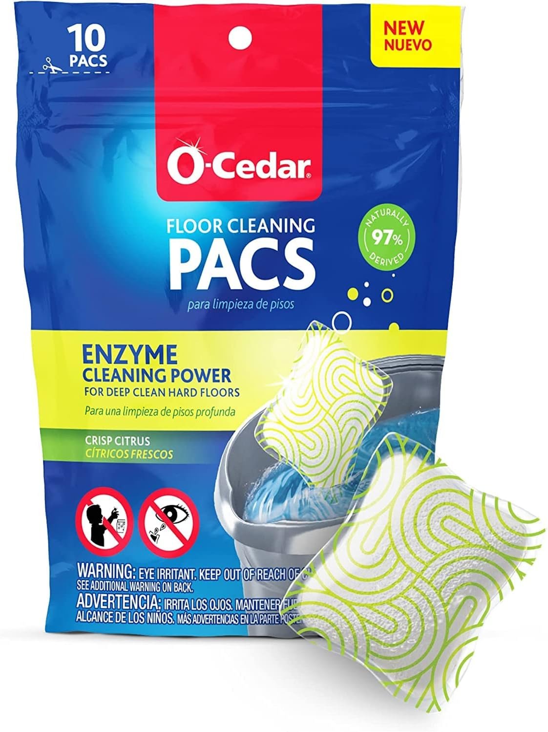 O-Cedar EasyWring RinseClean Microfiber Spin Mop & Bucket Floor Cleaning System with Citrus Pac (Variety Pack) - Image 3