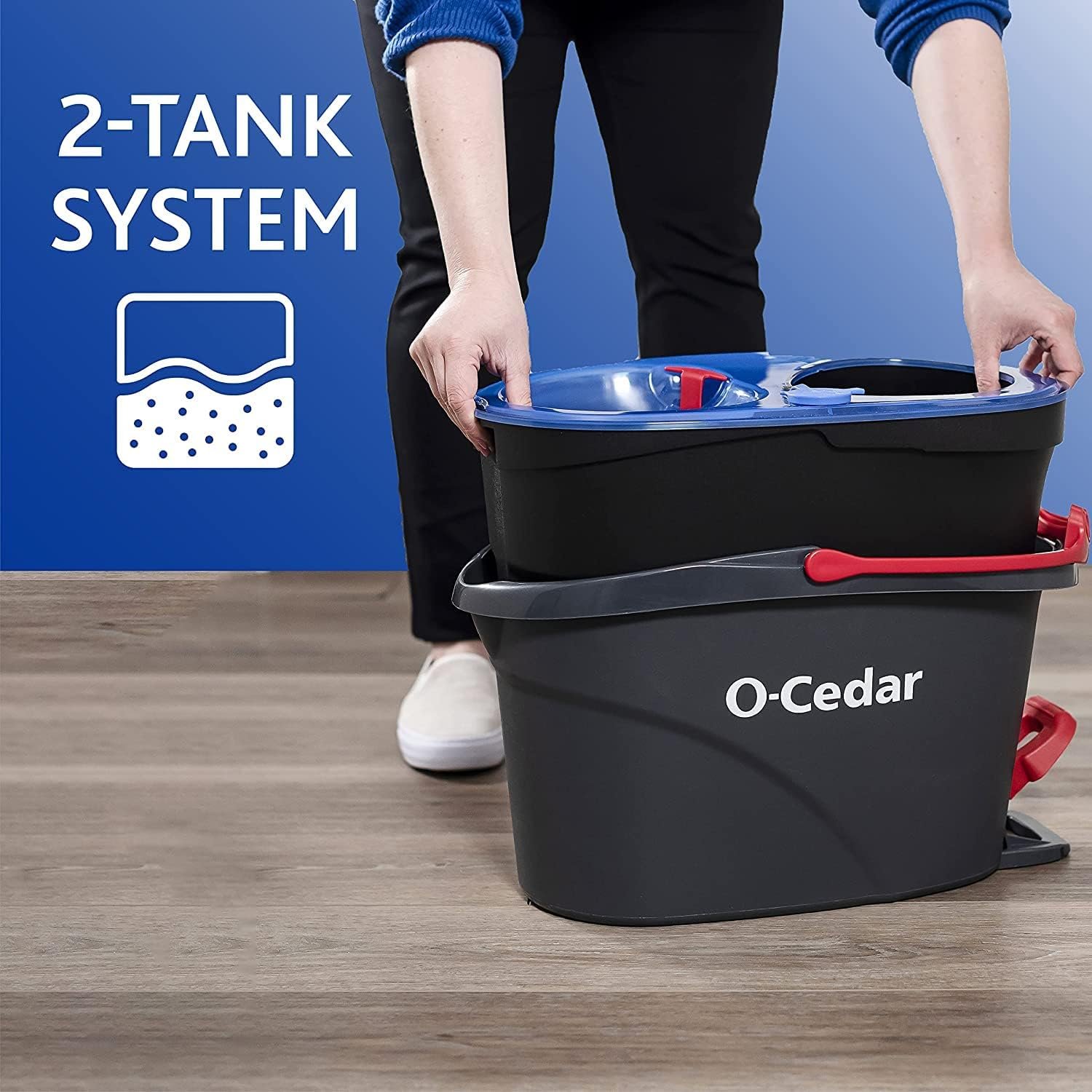 O-Cedar EasyWring RinseClean Microfiber Spin Mop & Bucket Floor Cleaning System with Citrus Pac (Variety Pack) - Image 8