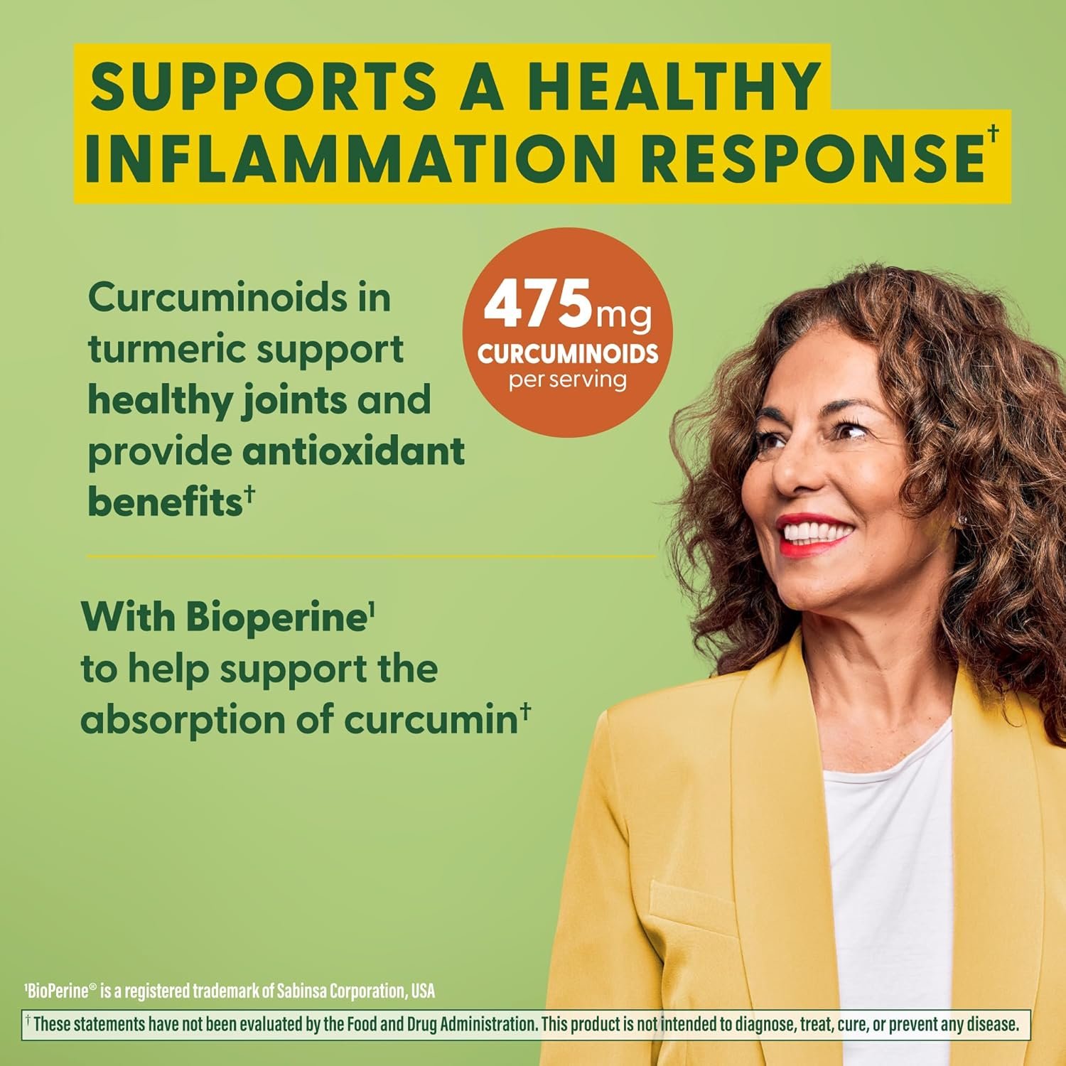 MegaFood Turmeric Curcumin Extra Strength - Whole Body - Turmeric Curcumin with Black Pepper- 475mg Curcuminoids - Holy Basil, Tart Cherry - Made Without 9 Food Allergens - 120 Tabs (60 Servings) - Image 5