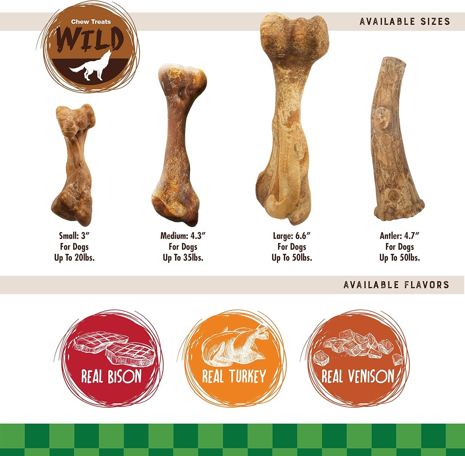 Nylabone Healthy Edibles WILD Natural Long-Lasting Bison Flavor Bone Chew Treats for Dogs, Large (1 Count) - Image 6