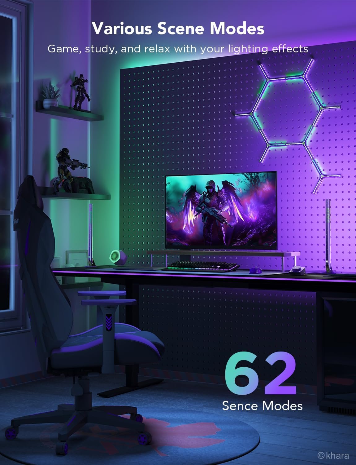 Govee RGBIC LED Strip Lights 16.4ft Bundle x Evangelion Gaming Light Bars - Image 9