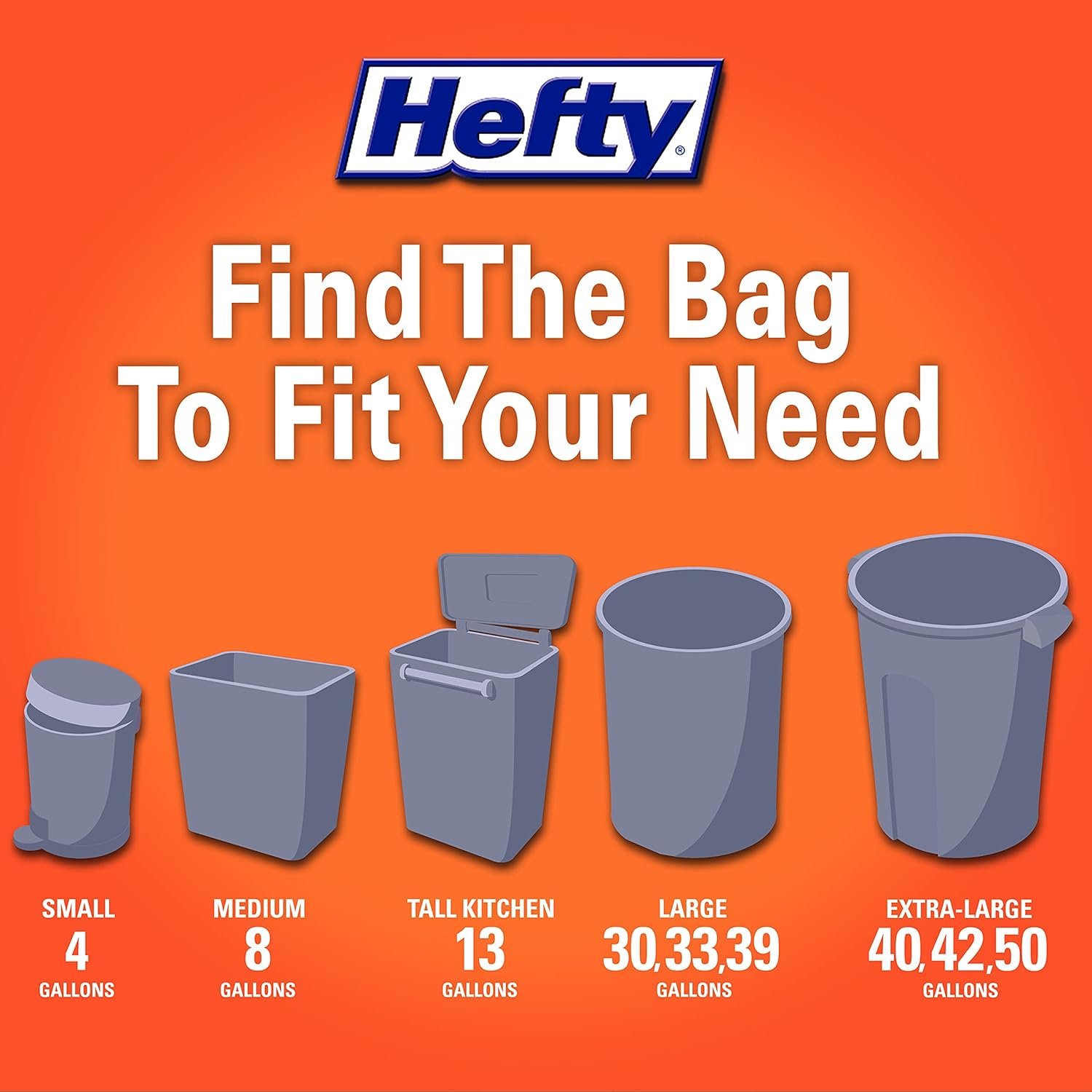 Hefty Ultra Strong Tall Kitchen Trash Bags, Tropical Paradise Scent, 13 Gallon, 40 Count - Image 8