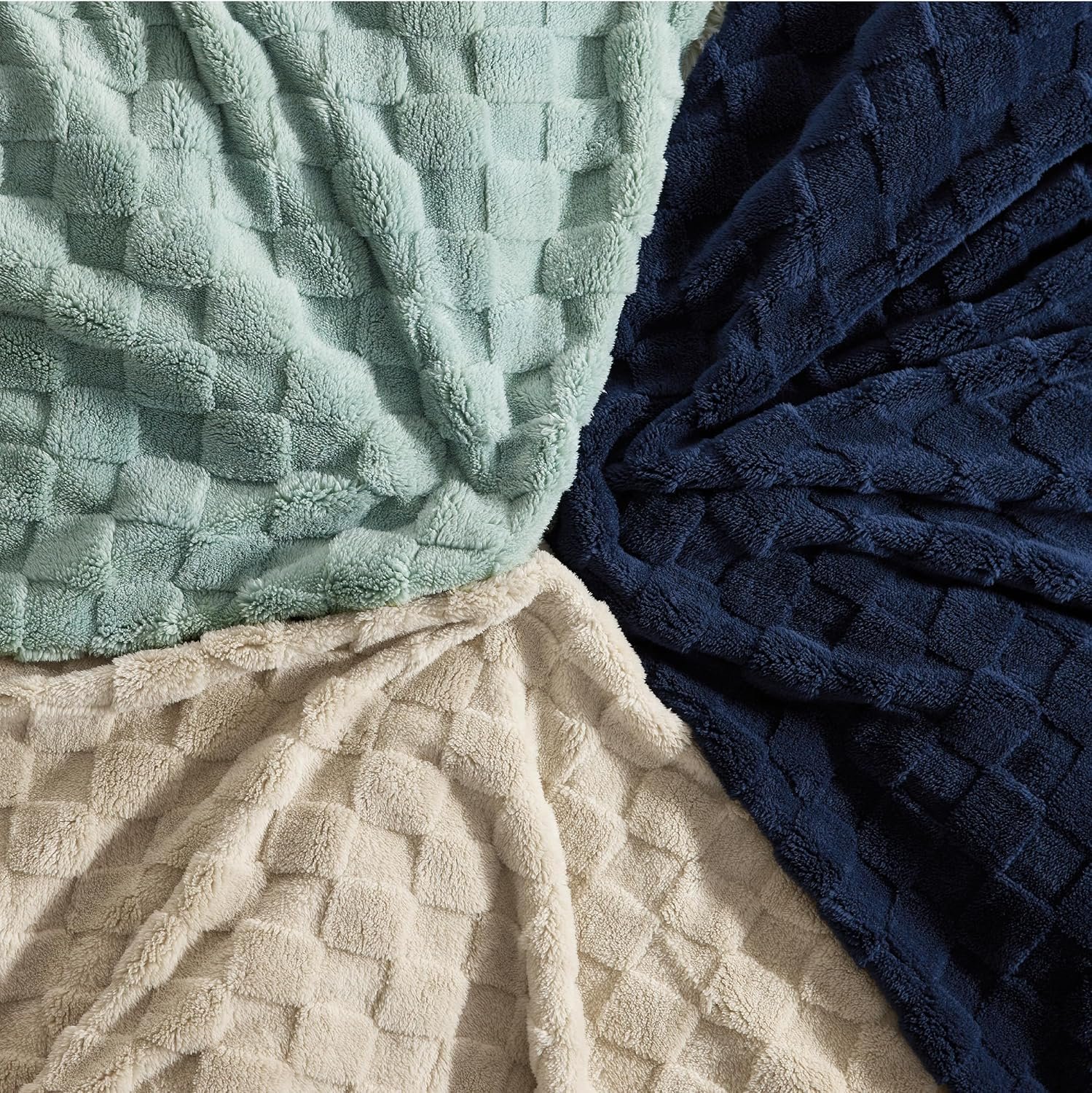 Bedsure White Fleece Throw Blanket for Couch Light Brown Fleece Blanket for Couch - Image 10