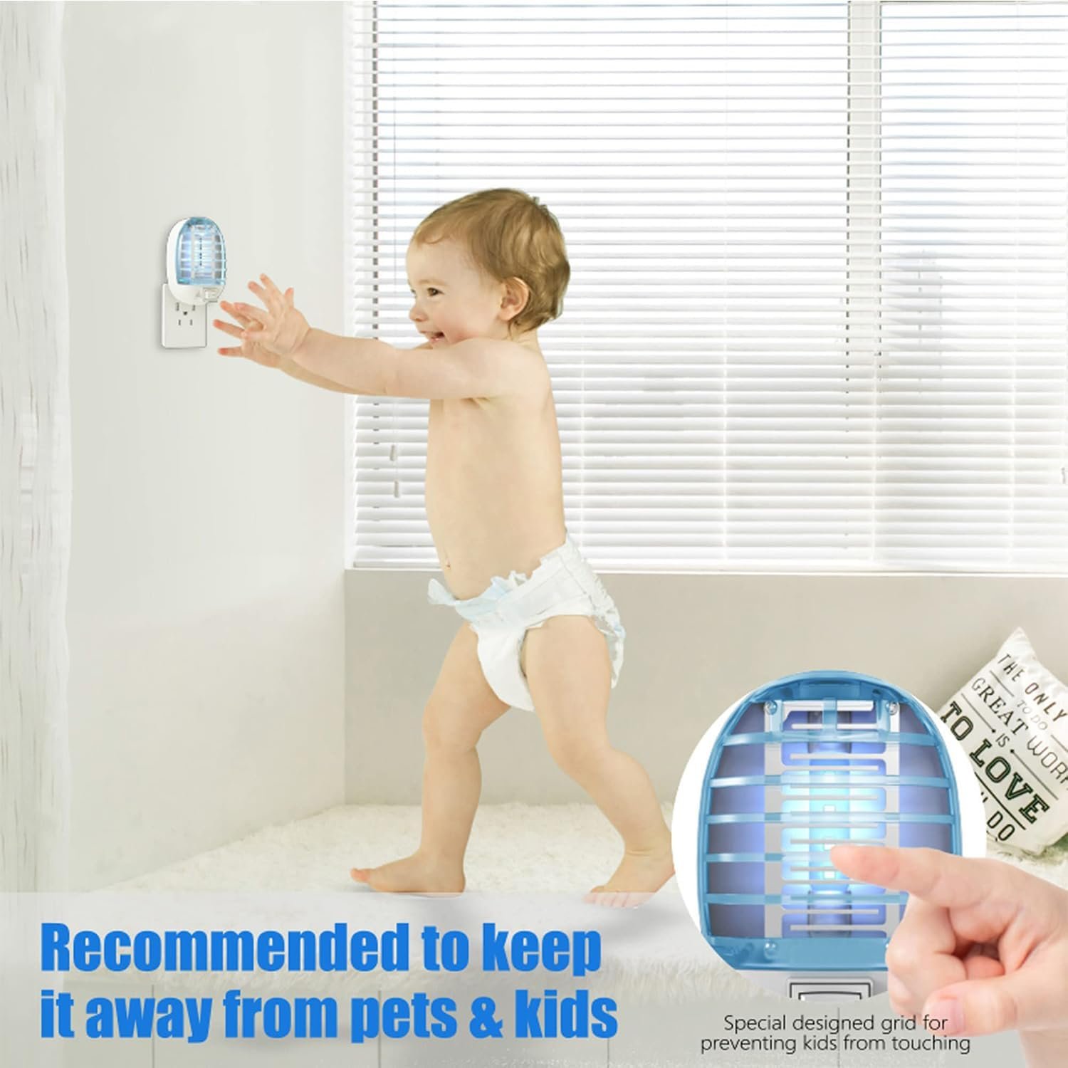 Electric Plug in Flying Insects Mosquito Killer with UV LED Light - Image 9