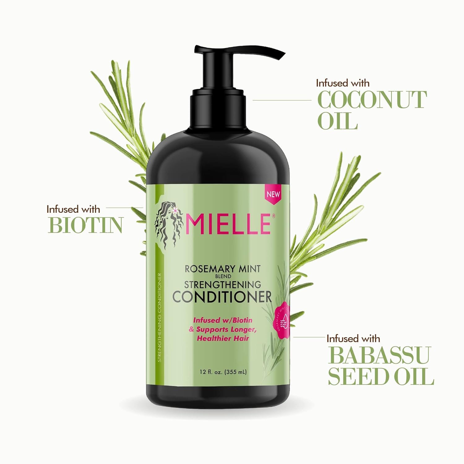 Mielle Organics Hair Strenghtening Bundle - Oil, Shampoo and Conditioner - Image 5