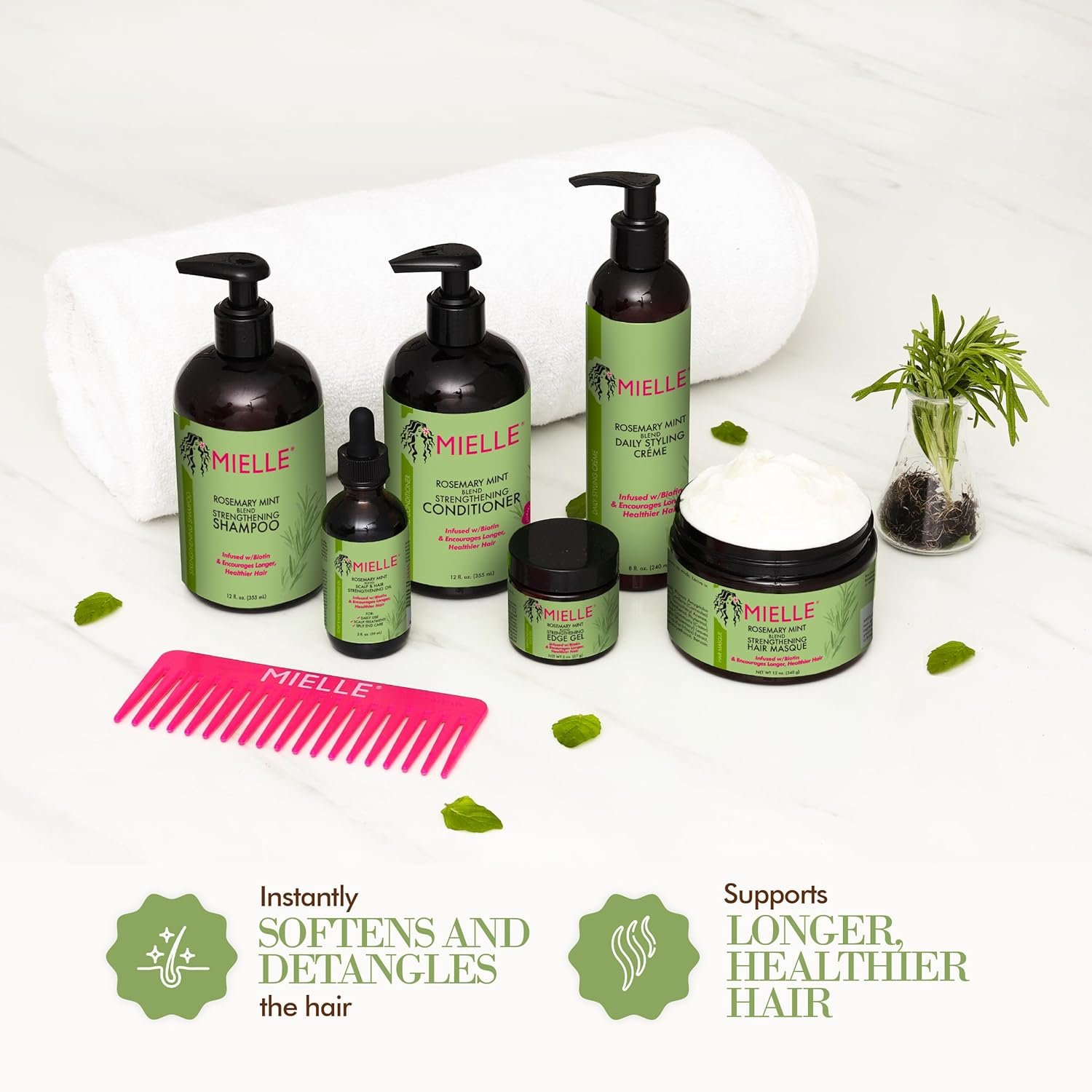 Mielle Organics Hair Strenghtening Bundle - Oil, Shampoo and Conditioner - Image 7