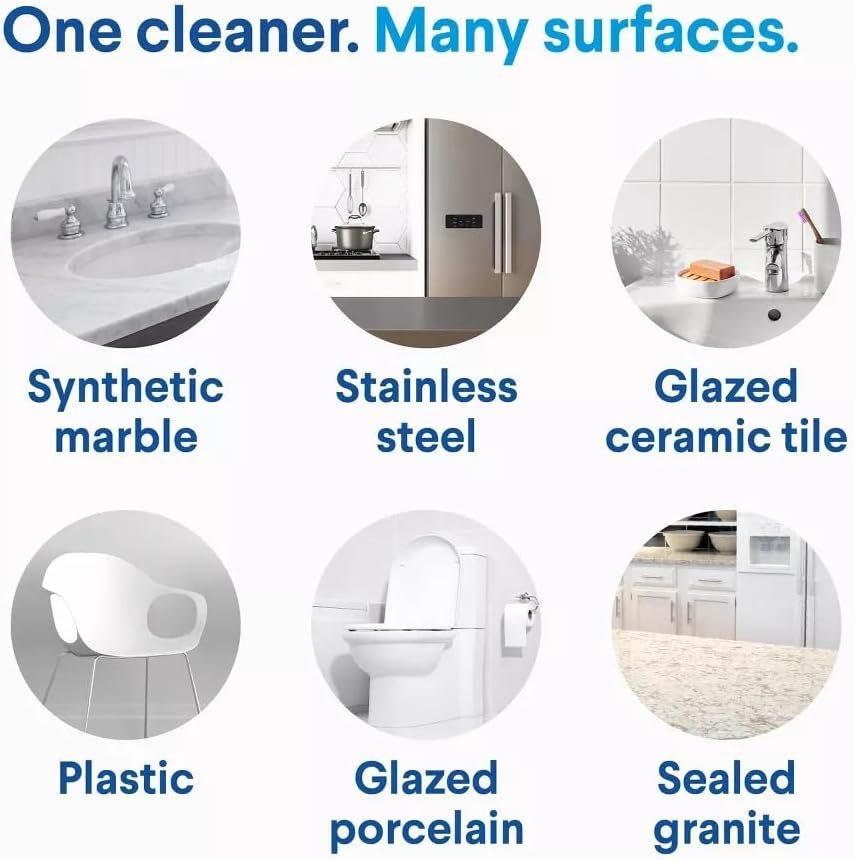 Сlean-Up Cleaner with Bleach, Fresh Scent, 32 Fl Oz, Disinfecting Bathroom Cleaner, Original Scent, 30 Fl Oz, Bundle with Latex Gloves and 2 Microfiber Cleaning Cloths - Image 9