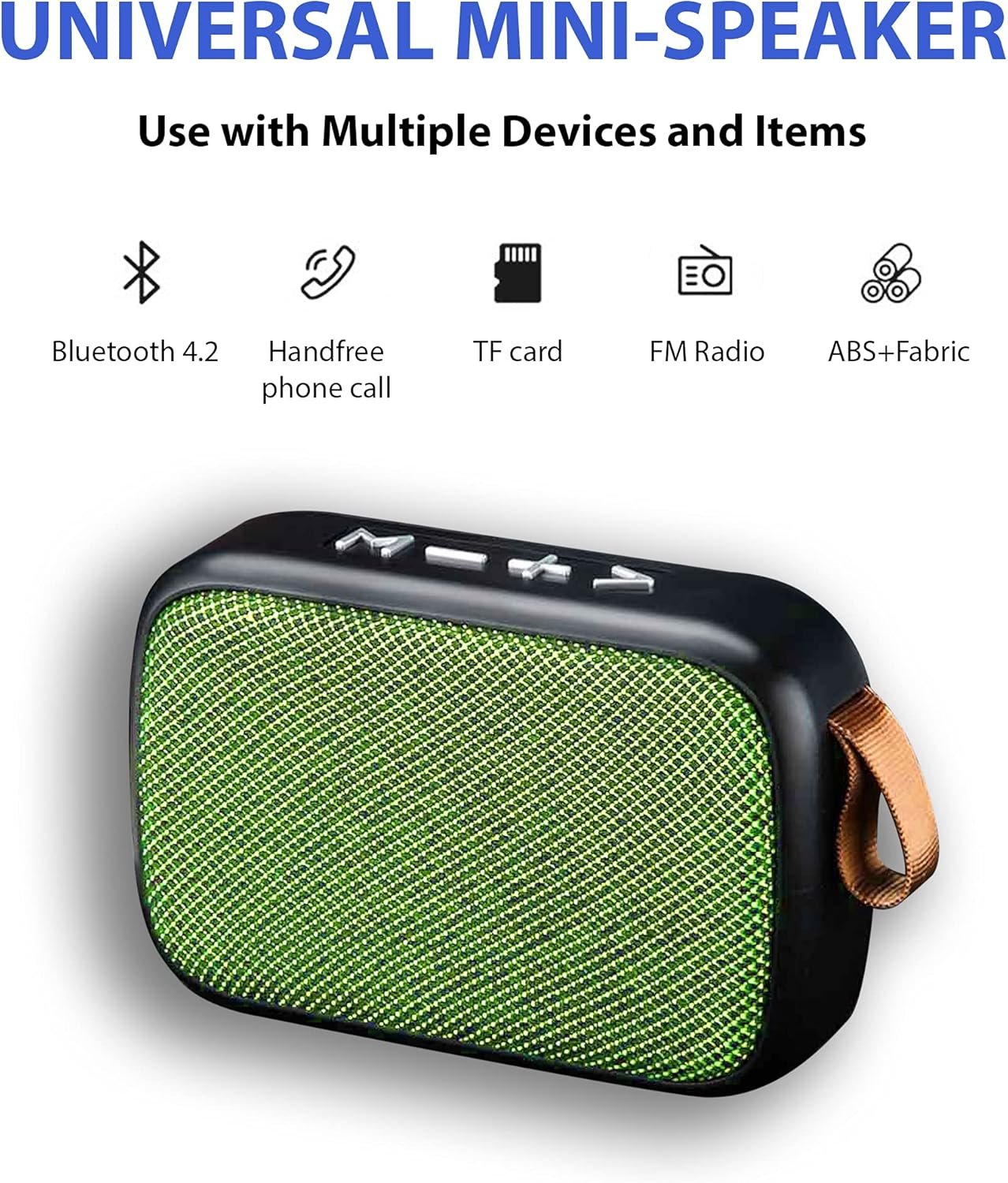 Speaker Compatible with Your JBL Flip IIII Fabric Design 3W Playtime 6H Indoor, Outdoor Travel (Green) - Image 6