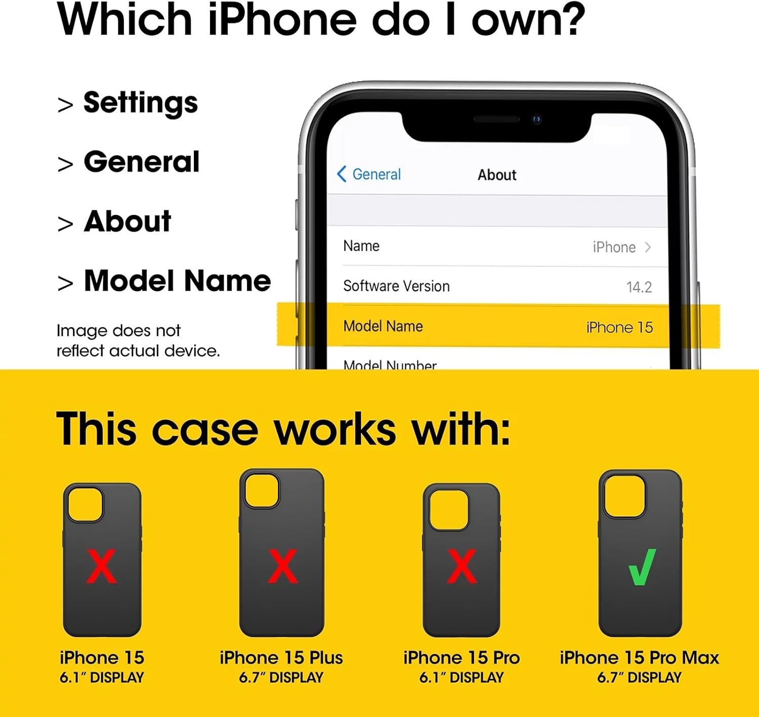 OtterBox iPhone 15 Pro MAX Commuter Series Case - MagSafe Edition - Black, Slim & Tough, Pocket-Friendly, with Port Protection - Image 3