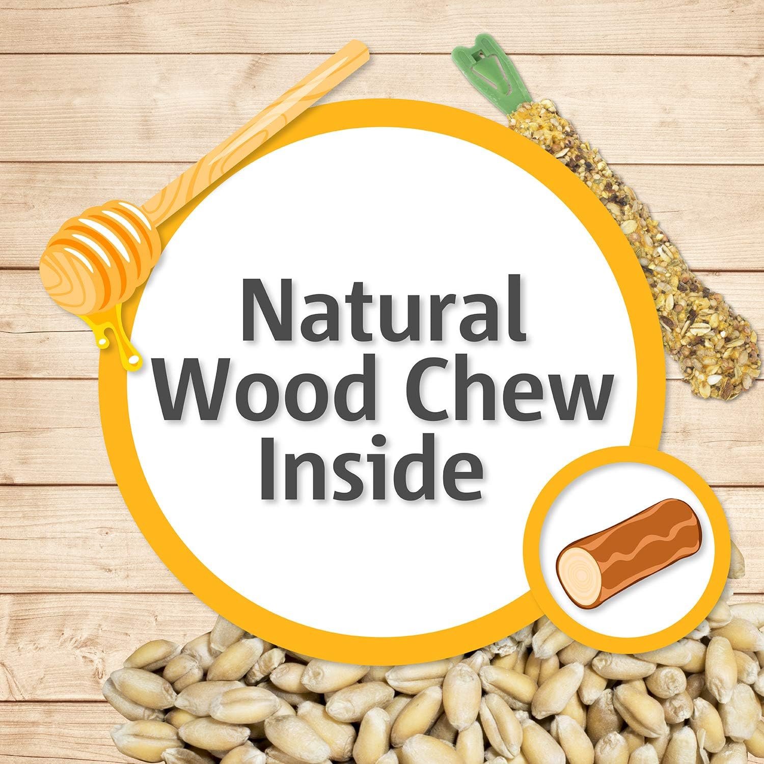 Vitakraft Crunch Sticks Rabbit Treat - Carrot and Honey - Rabbit Chew Sticks (Wild Berry & Honey) - Image 3