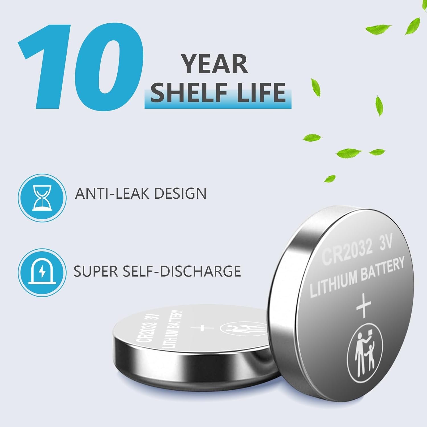 CR2032 3V Lithium Battery(15pcs)-Coin & Button Cell for Apple AirTag/Car Remote/Key Fobs/Glucose Monitor/Candles/Watches/Scales/Doorbell/Intelligent Sensors/3Volt 2032 Battery Replacement - Image 3