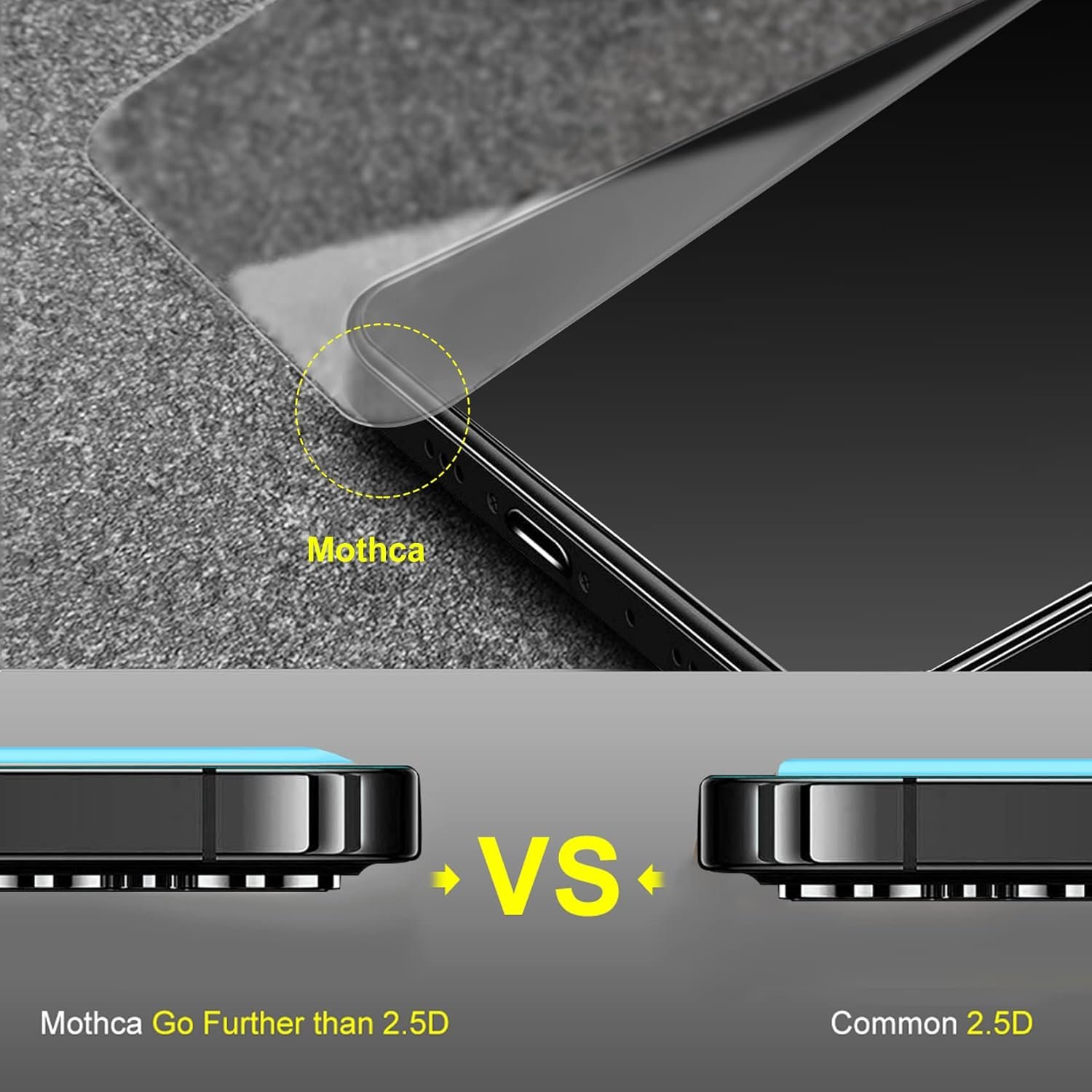 Mothca Matte Glass Screen Protector for iPhone 14 Pro Anti-Glare & Anti-Fingerprint Tempered Glass Clear Film Case Friendly Easy Install Bubble Free for iPhone 14 Pro 6.1-inch (2022)-Smooth as Silk - Image 7