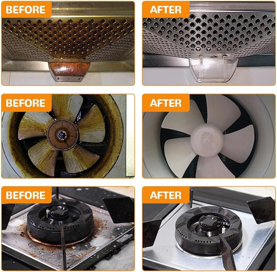 Kitchen Foam Cleaner, 2025 New Kitchen Cleaner Spray Stubborn Stains Cleaner, Powerful Cleaning Foam Spray All Purpose Cleaner for Kitchen Pots Oven (1) - Image 6