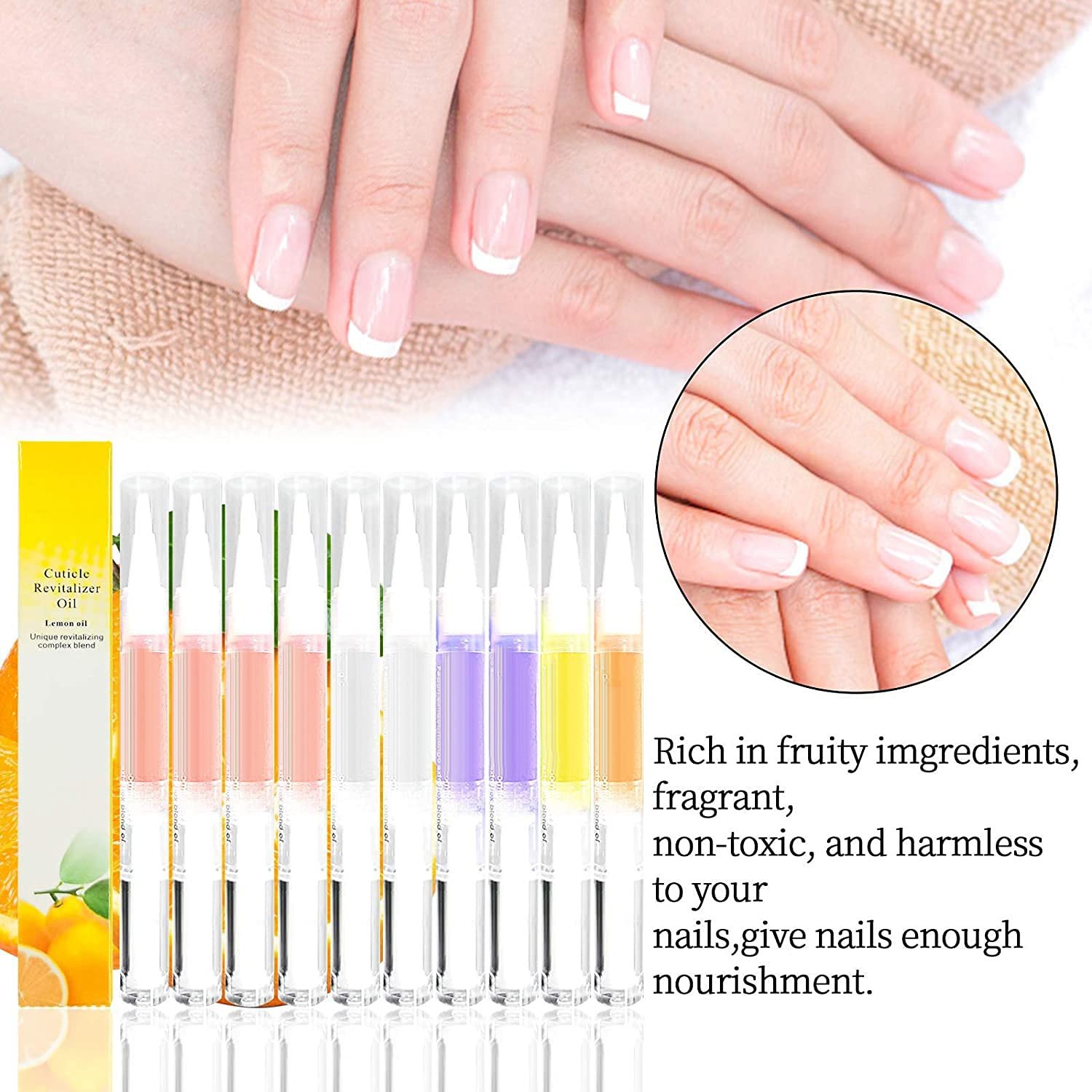 15pcs Cuticle Oil Pens Gel,Nail Oil Pen Nail Nourishment Polish for Nails Moist and Treatment,10Kinds of Fruity Smell Cuticle Revitalizer Oil Pen with Soft Brush,Nail Oil Manicure Repair The Cuticle - Image 4