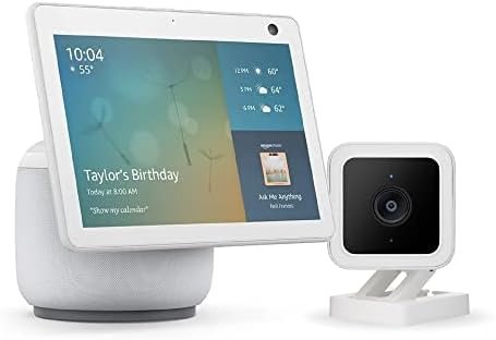 Echo Show 10 (3rd Gen) | HD smart display with motion and Alexa | Glacier White | with Wyze Cam V3 - Image 3