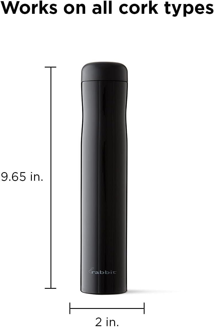 Rabbit Automatic Electric Corkscrew Wine Bottle Opener, One Size, Shiny Black - Image 3