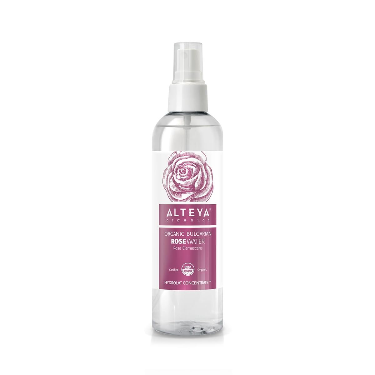 Alteya Organics Rose Water USDA Certified Organic Facial Toner, 8.5 Fl Oz/250mL Pure Bulgarian Rosa Damascena Flower Water, Award-Winning Moisturizer BPA-Free Spray Bottle - Image 2