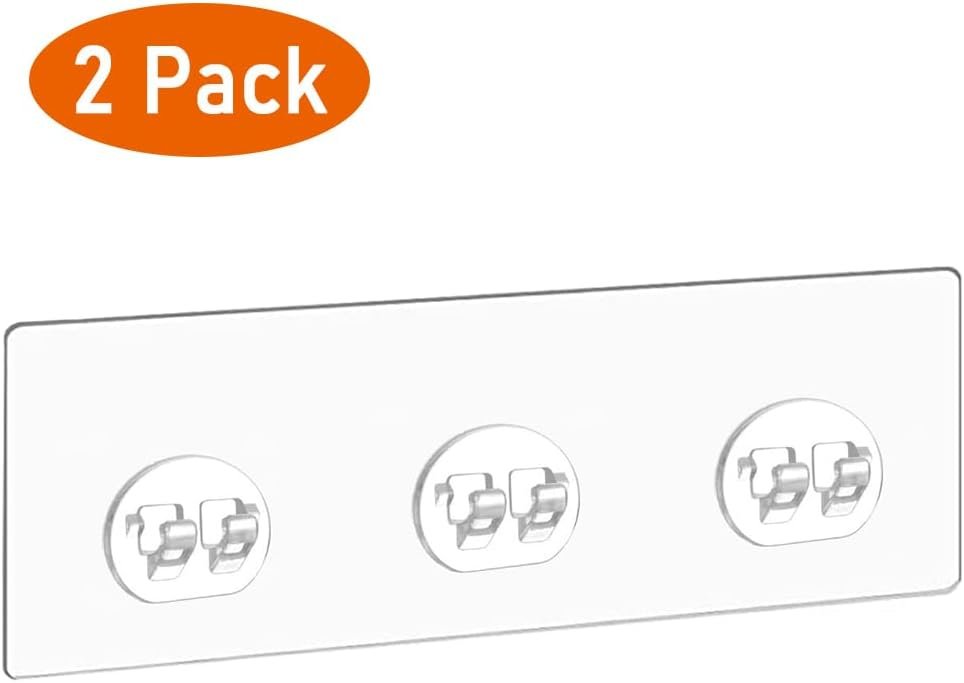 2 Pcs Corner Shower Caddy Adhesive Replacement Hook, Heavy-Duty No Drilling Adhesive Stickers for Shower Caddy Shelves Basket Bathroom Organizer Hanging Hook, Wall Mount Sticker Strips Pads - Image 8