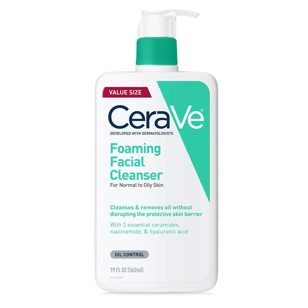 CeraVe Foaming Facial Cleanser | Daily Face Wash for Oily Skin | Hyaluronic Acid + Ceramides + Niacinamide | Fragrance Free & Paraben Free | Non - Drying Oil Control Face Wash | 19 Fluid Ounce - Image 2
