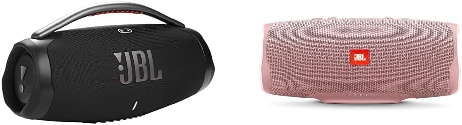 JBL Boombox 3 Black Portable Bluetooth Speaker with Massive Sound, Deepest Bass, IPX7 Waterproof, 24H Playtime, PartyBoost & Charge 4 - Waterproof Portable Bluetooth Speaker - Pink - Image 2