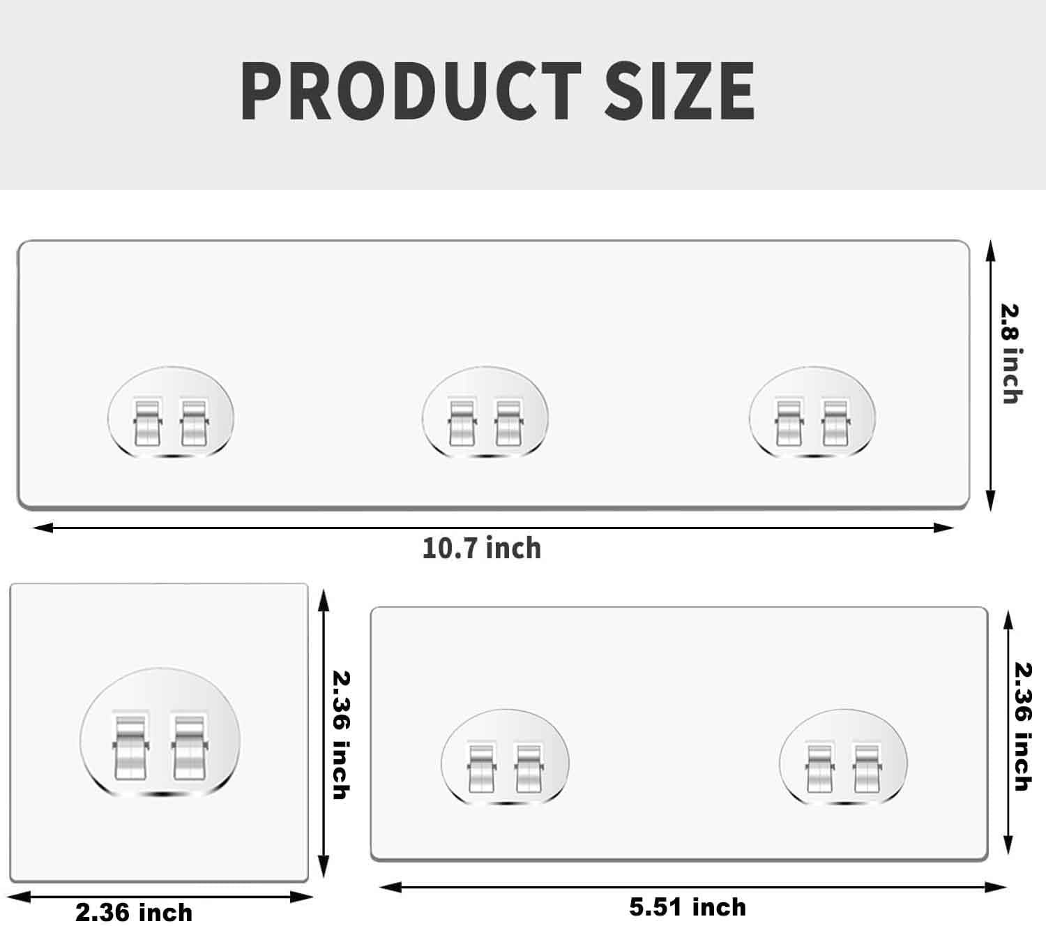 14PCS Shower Caddy Adhesive Replacement,Shower Shelves Adhesive Strip Pad Shower Organizer Sticker Replacement Bathroom Heavy Duty Strong Sticky Wall Adhesive No Drilling Strong Transparent Adhesive - Image 3