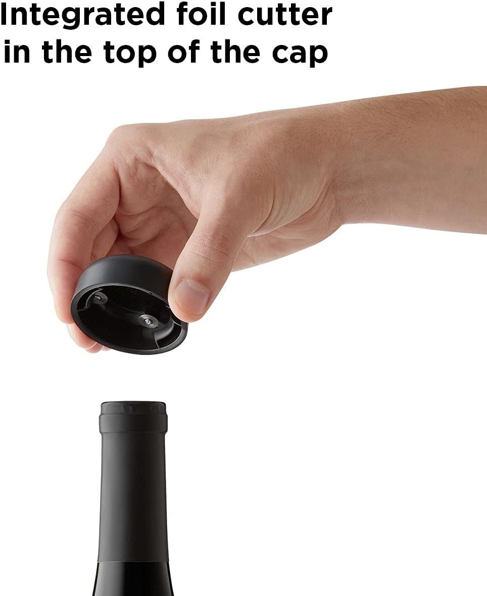 Rabbit Automatic Electric Corkscrew Wine Bottle Opener, One Size, Shiny Black - Image 5