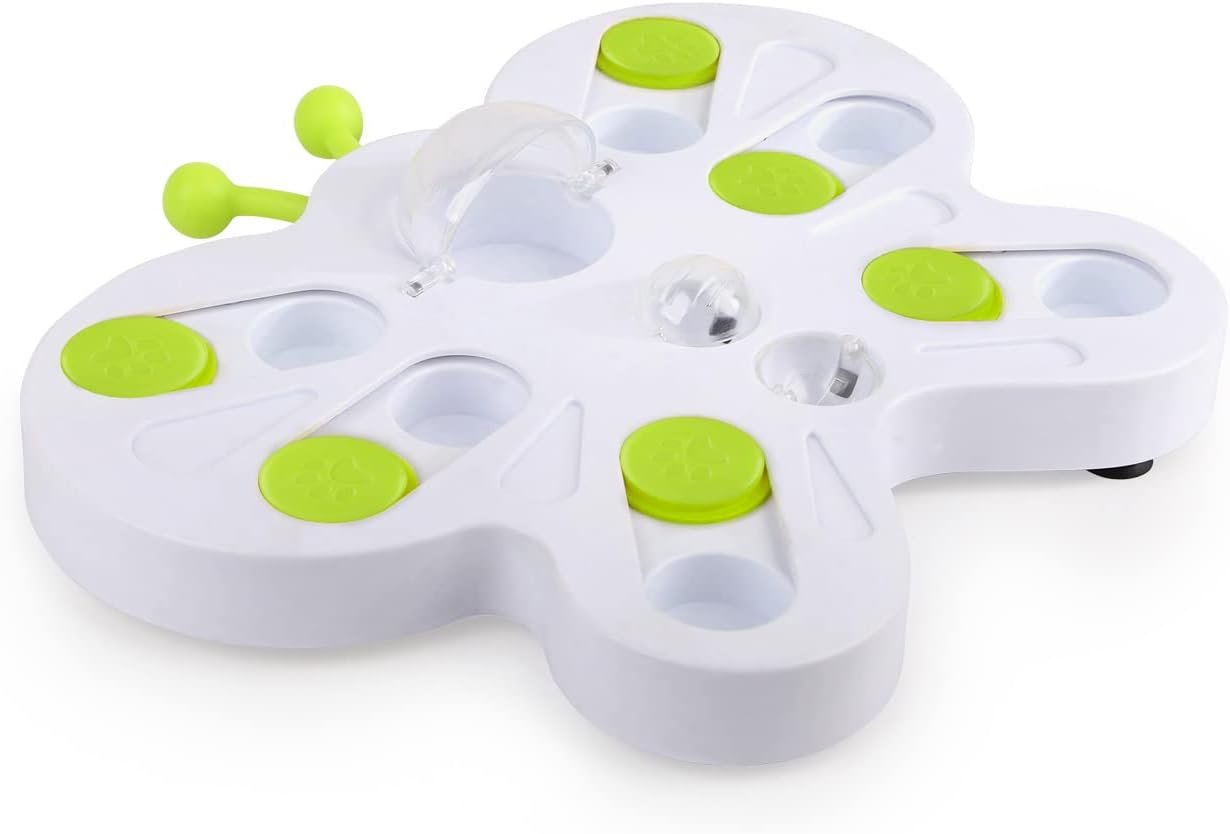 ALL FOR PAWS Interactive Cat Treat Puzzle Slow Feeder Kitten Enrichment Toys Cat Food Puzzle Maze Stimulation Toys Butterfly Shape Cat Toys for Indoor Cats - Image 9