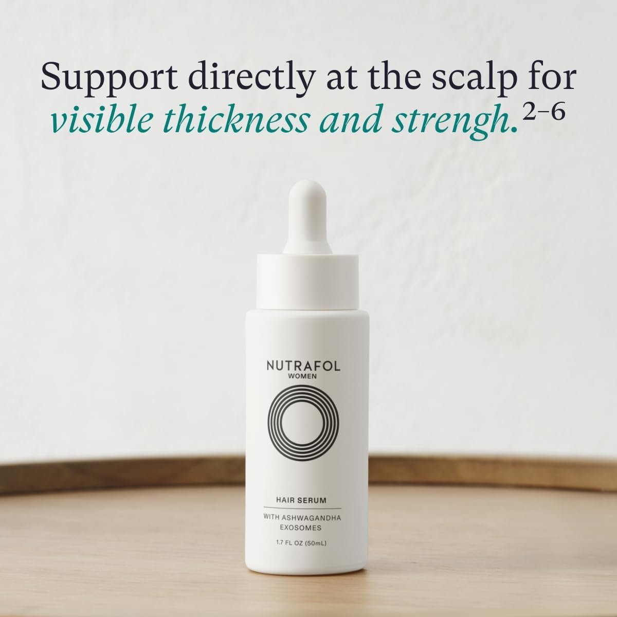 Nutrafol Women's Balance Hair Growth Supplement and Hair Serum, Ages 45 and Up, Clinically Tested for Visibly Thicker and Stronger Hair - 1 Month Supply, 1.7 Fl Oz Bottle - Image 6