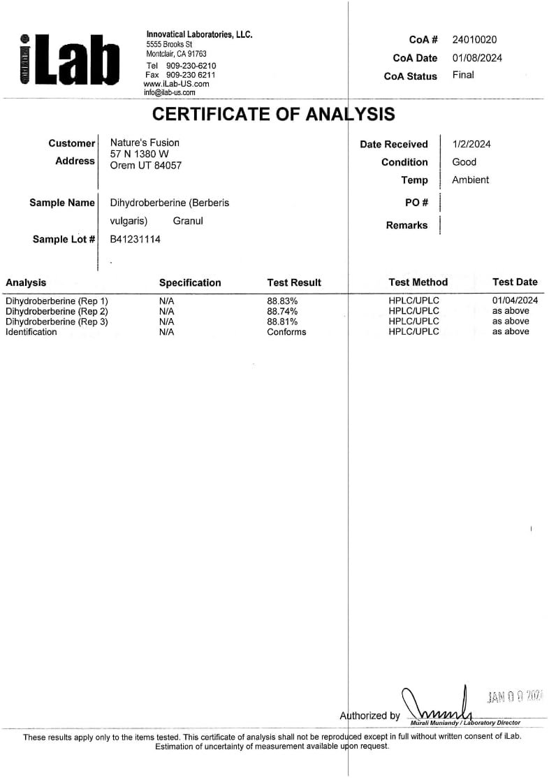 Dihydroberberine Supplement 200mg 60 Capsules - With Ceylon Cinnamon - 5X More Effective Than Regular Berberine HCL - Super Berberine with Ceylon Cinnamon - Dihydroberberine with Ceylon Cinnamon - Image 7
