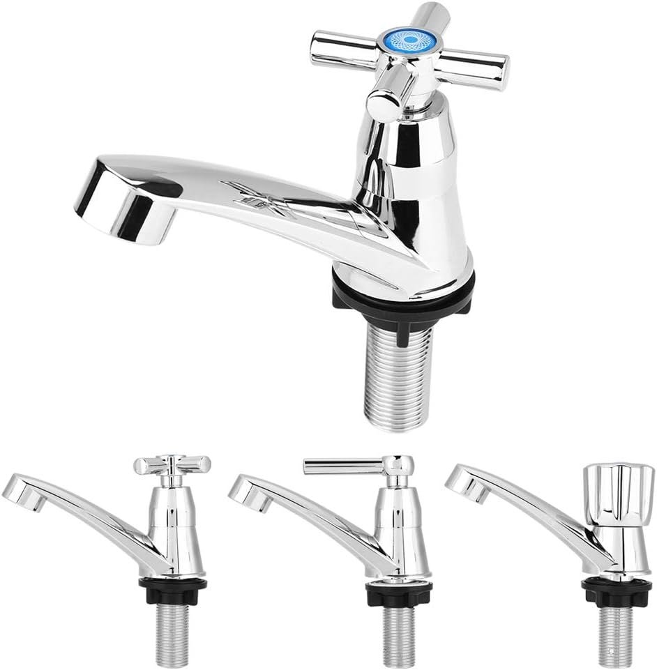 Single Cold Faucet Water Tap Bathroom Basin Kitchen Sink Accessories Touch On Faucets ABS Plastic(Straight Handle ) - Image 8