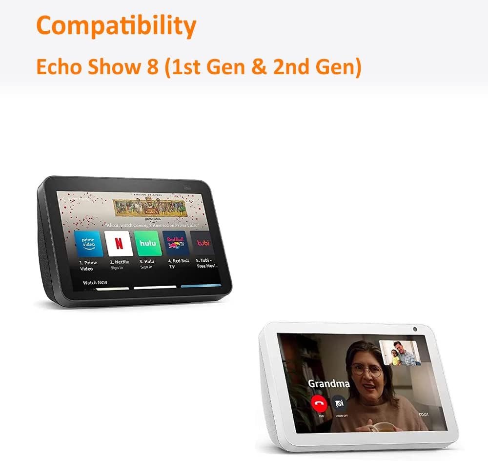 AutoSonic Stand Compatible with Echo Show 8 Smart Display (1st Gen and 2nd Gen) | Swivel and Tilt to Improve Viewing Angle | Magnet Built-in | Black - Image 3
