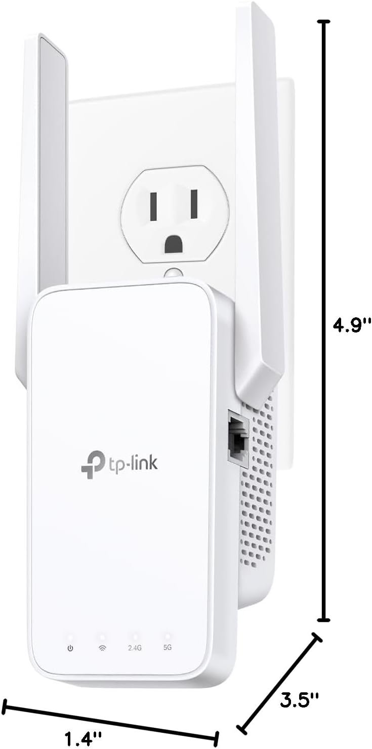 TP-Link AC1200 WiFi Extender, 2024 Wirecutter Best WiFi Extender, 1.2Gbps home signal booster, Dual Band 5GHz/2.4GHz, Covers Up to 1500 Sq.ft and 30 Devices ,support Onemesh, One Ethernet Port (RE315) - Image 9